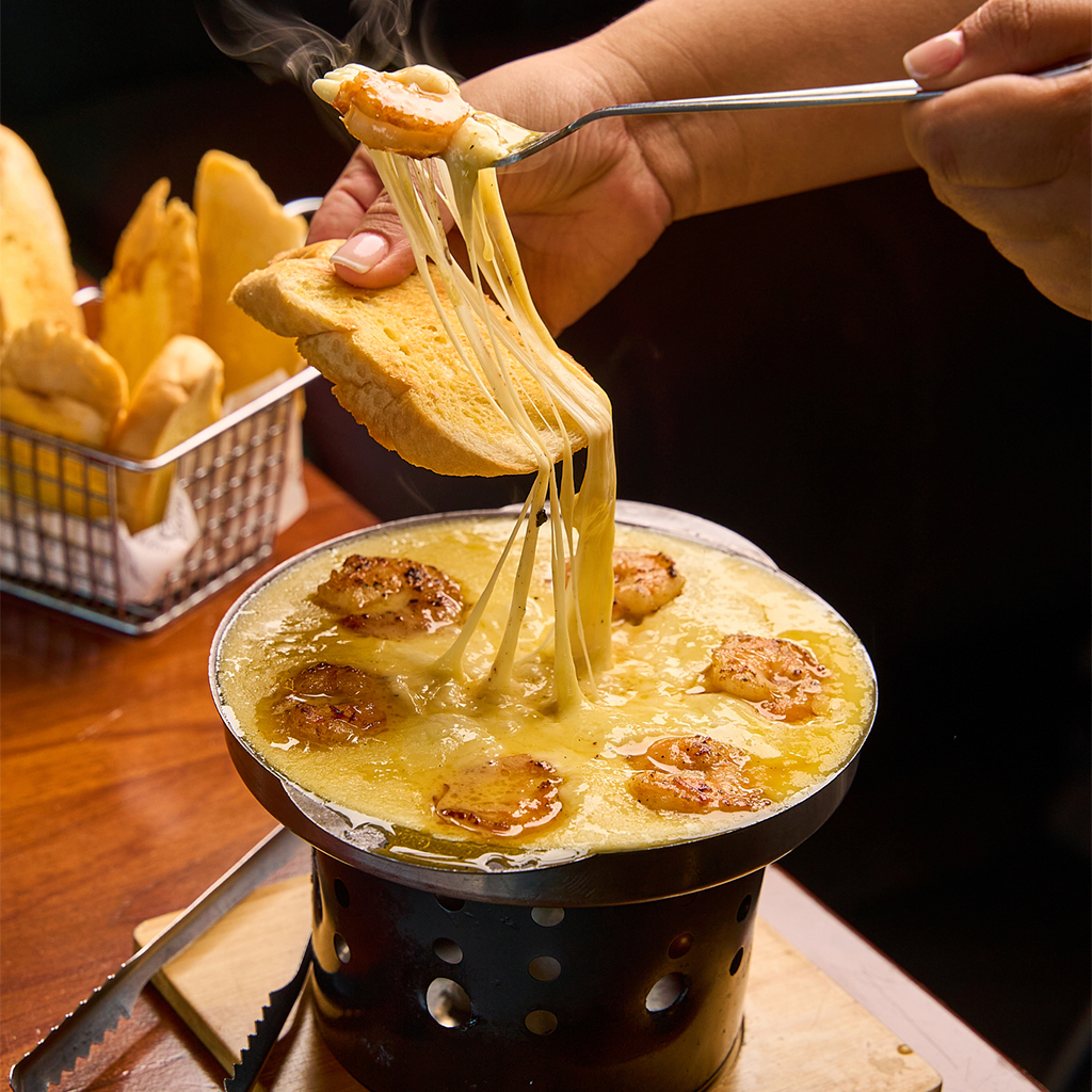 Queso Fundido con Camarones de Rincón del Steak Guatemala